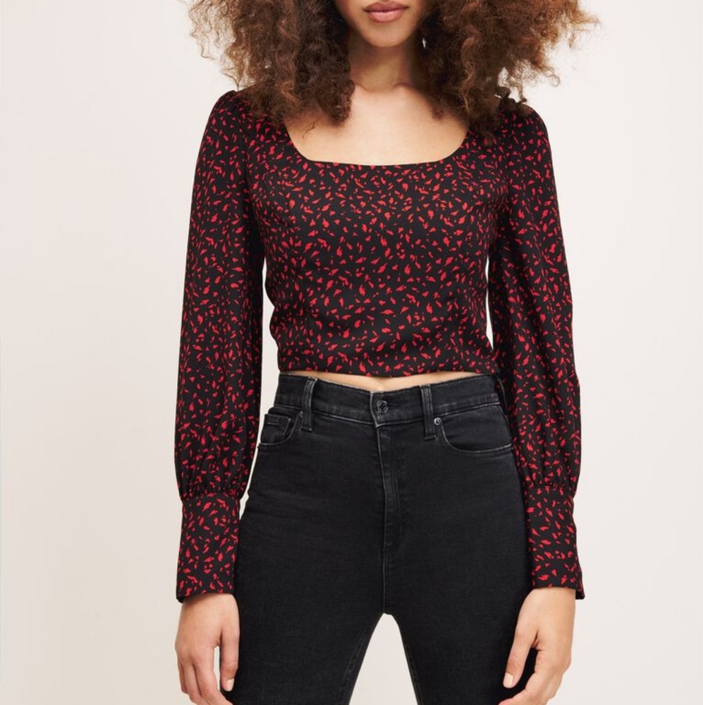 ❤️[3/$35] DYNAMITE Puff Sleeves Square Neck Blouse